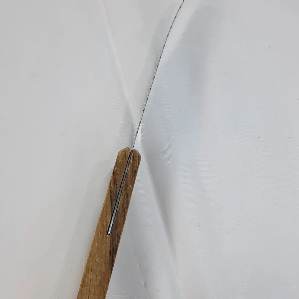 Vintage Robinson Stainless Serrated‎ Curved Grapefruit Knife Wood Handle USA